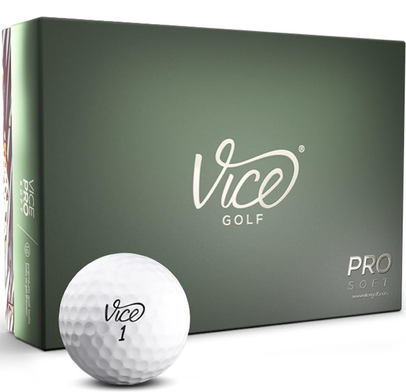 Vice Golf كرات جولف فيس برو الناعمة، بيضاء (12 كرة) - Image 1